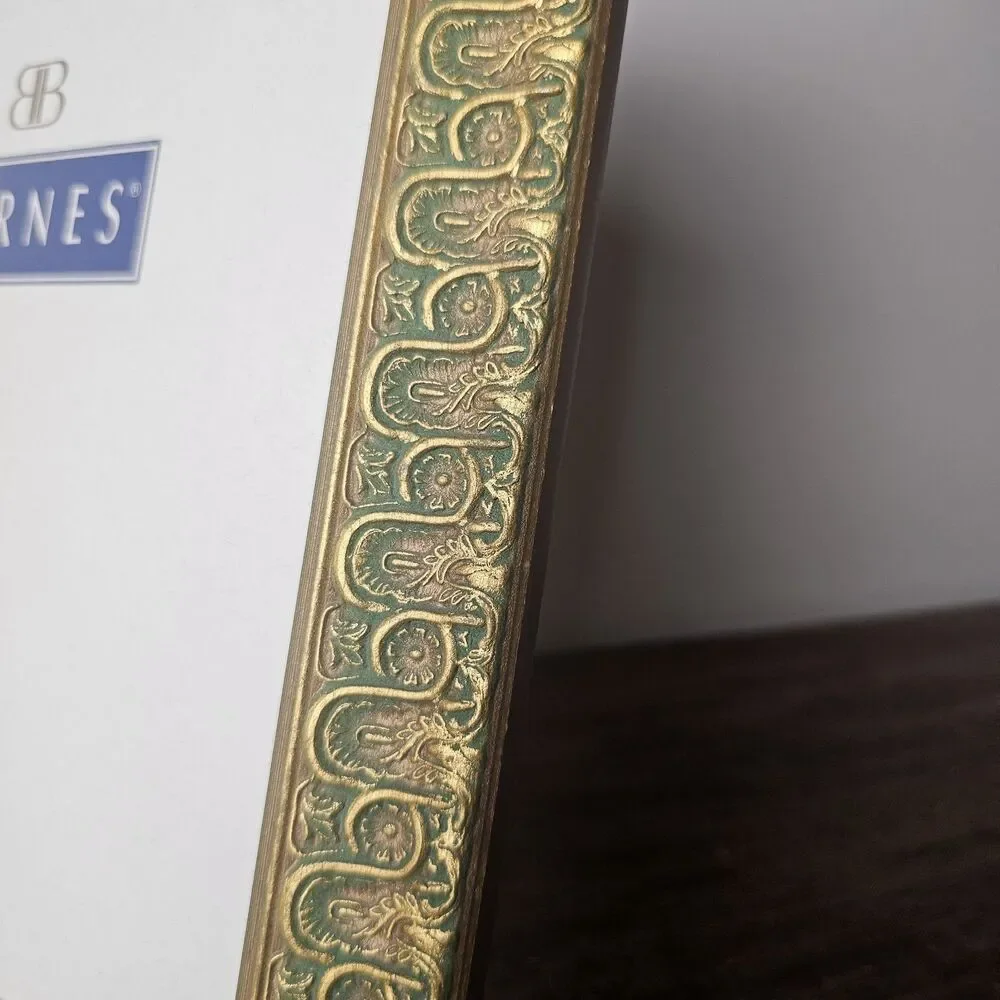Vintage Burnes of Boston Gold-Tone Wood Picture Frame 8x10 Embossed Vine Design